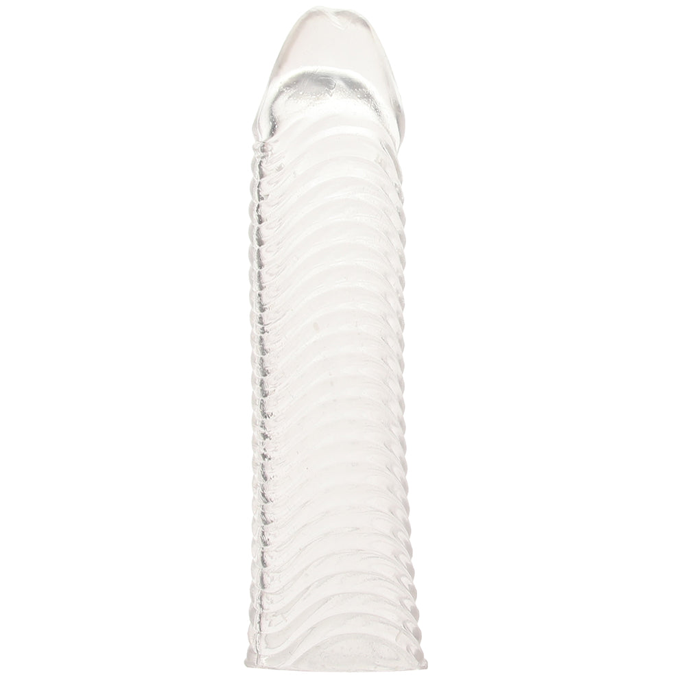 Blue Line 6.5 Inch Wavy Ribbed Penis Extension Sleeve