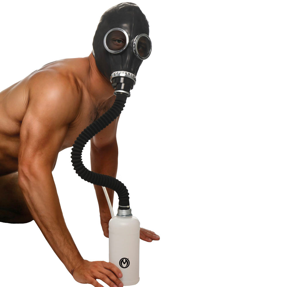 Master Series Dark Inhaler Gas Mask with Bottle