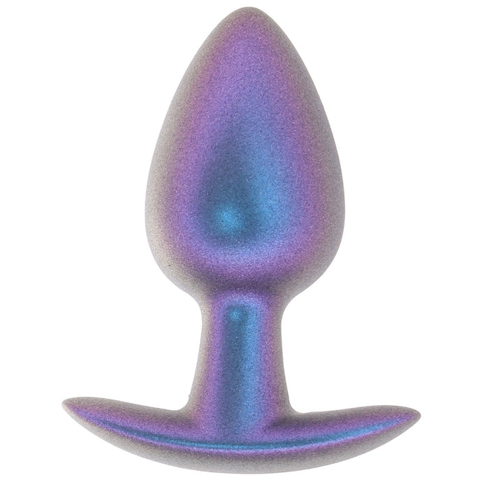 Ouch! Smooth Silicone 3.1 Inch Butt Plug in Metallic Blue