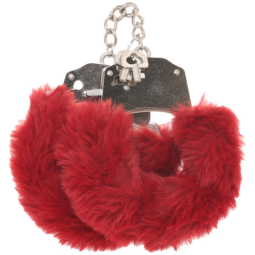 Ouch! Heavy Duty Fluffy Cuffs in Burgundy