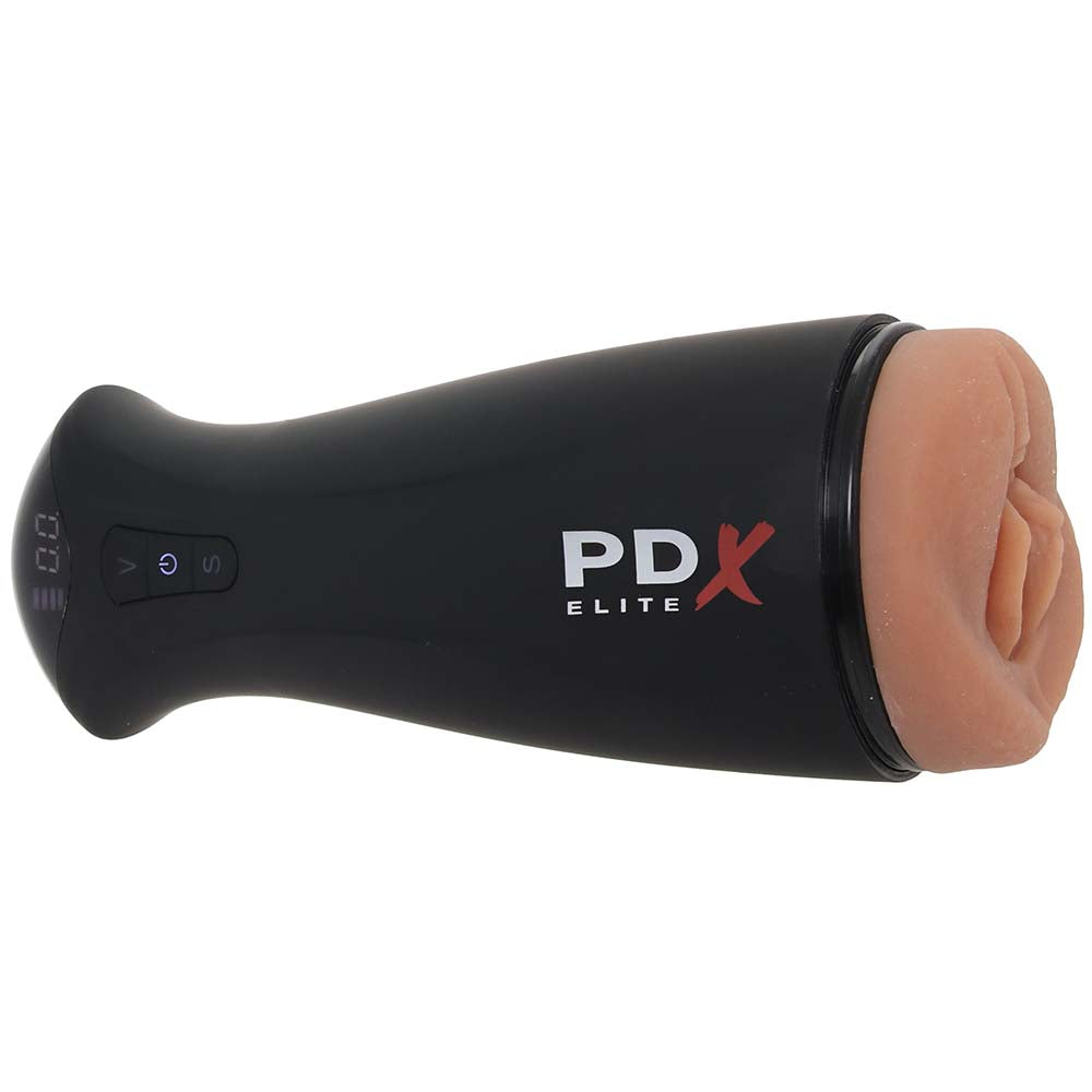 PDX Elite F*ck-Gasm Auto Suction Stroker in Brown